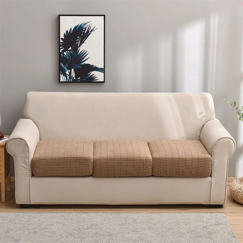 1PC Jacquard Sofa Seat Cushion Cover L-shaped Sofa Slipcover For Living Room Combination Chaise Furniture Protector Home Decor