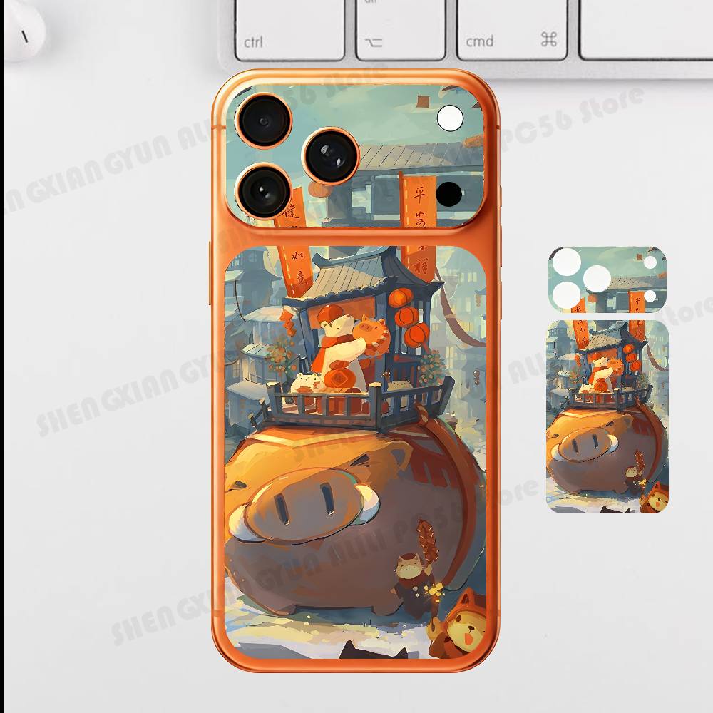

Creative Fantasy Plain Decal Skin For IPhone17 Pro ProMax Back Film Cover Wrap Anti-scratch Durable Sticker iPhone17promax