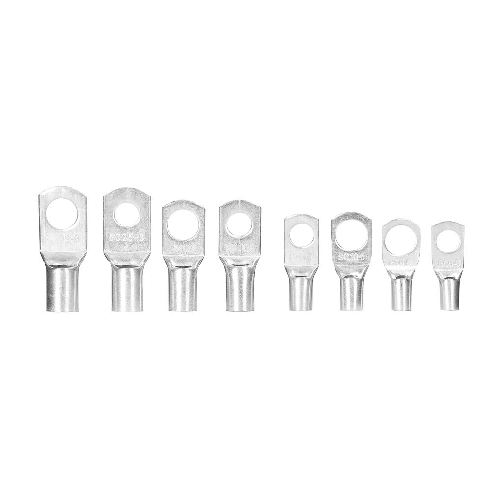 60pcs Assortment Car Auto Copper Rings Terminal Set Wire Crimp Fittings Battery Bare Cable Heat