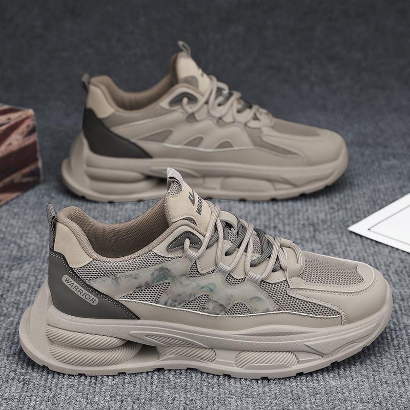 New Mesh Breathable Casual Shoes, Thick Soled Wear-resistant Men's Sports Shoes