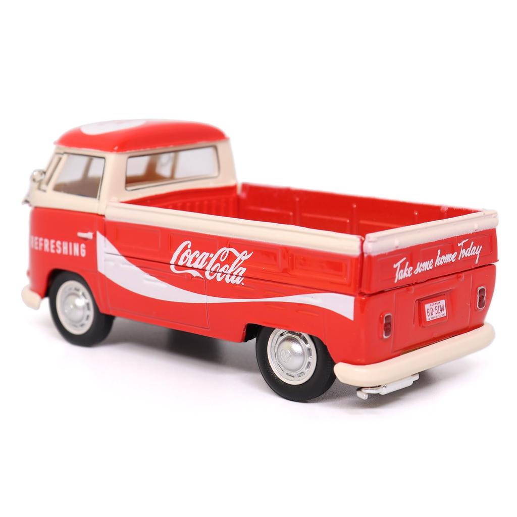 Motor City Classics Diecast Collection 1962 Volkswagen Cargo Van Red White Diecast Scale Model 432201 Officially Licensed Coca-Cola 143