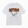 Autismo Scheletro Meme T Shirt Umorismo Divertente Teschio Uomo Donna Moda Hip Hop T-shirt Casual Cotone Manica corta T-shirt oversize