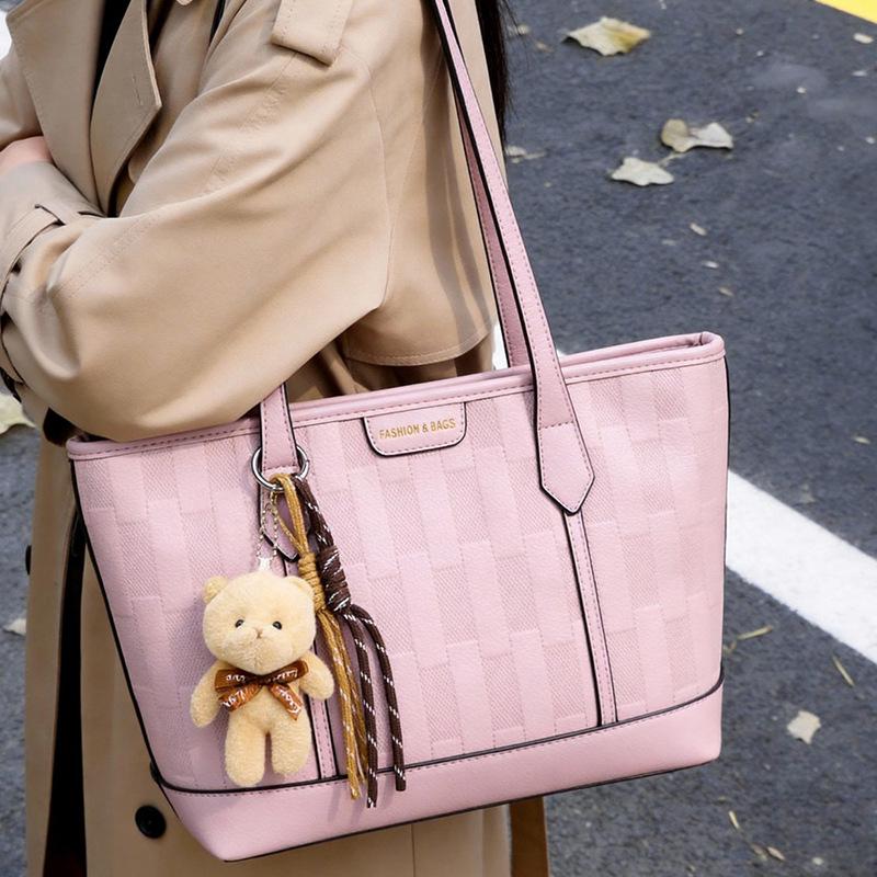 College-style Large-capacity Fashionable Retro Tote Bag - Simple Commuter Shoulder Bag