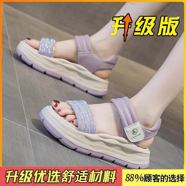 

Босоножки для девочек среднего и старшего возраста 2025 лето новая детская обувь мягкая подошва модные девочки принцесса пляжная обувь студенты 38 фиолетовый