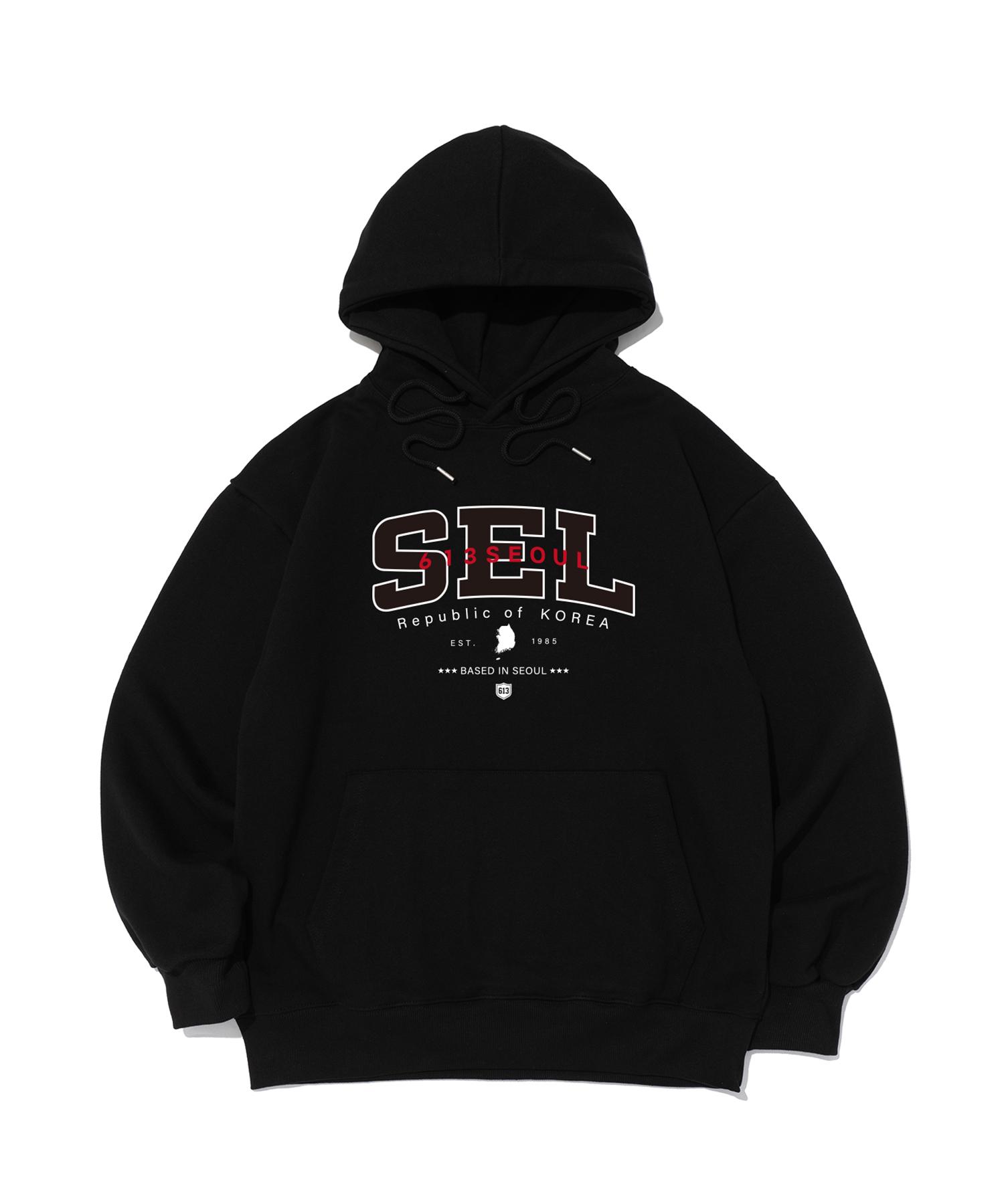 613 Seoul Republic Seoul Hoodie (Black) M (Fleece)