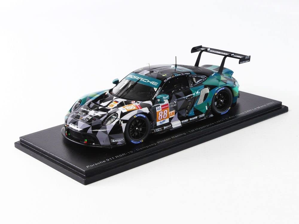 Spark Porsche 911 Dempsey Proton 2021 Le Mans 24H LMGTE Am 1st Hyperpole Andlauer Bastin Arnold 1/43 RSR-19 #88 J. / D. / L.