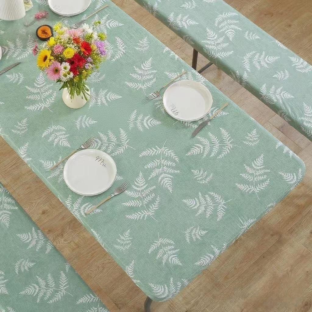 

3pcs Rectangle Picnic Table Cloth Waterproof Outdoor Tablecloths Flannel Backed Vinyl Table Cover For Camping Dining Indoor