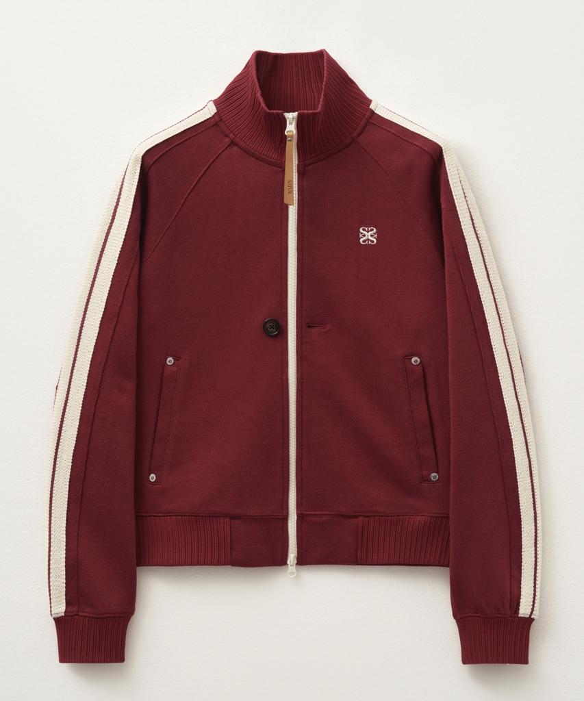 Satur Lawton All Day Track Zip-Up Jacket Burgundy