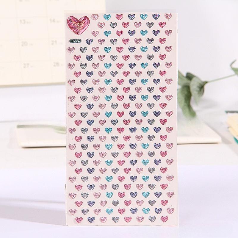 Crystal Love Star Sticker 3D Shiny Three-Dimensional Sticker Phone Notebook Diary DIY Decorative Scrapbook Sticker Girl Gift