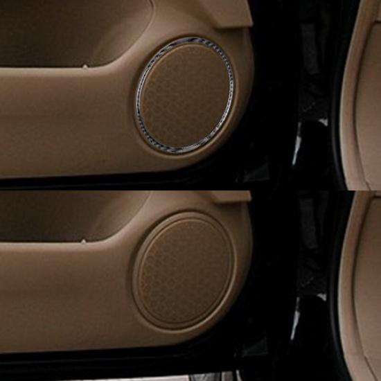 2Pcs Carbon Fiber Interior Front Door Speaker Cover Trim For Honda Accord Sedan
