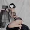 Sexy spodní prádlo Žhavé erotické punčochy Babydoll Cosplay Kostýmy Dívčí Anime Spodní prádlo Set Hollow Out Síťované Top Šortky s nízkým pasem
