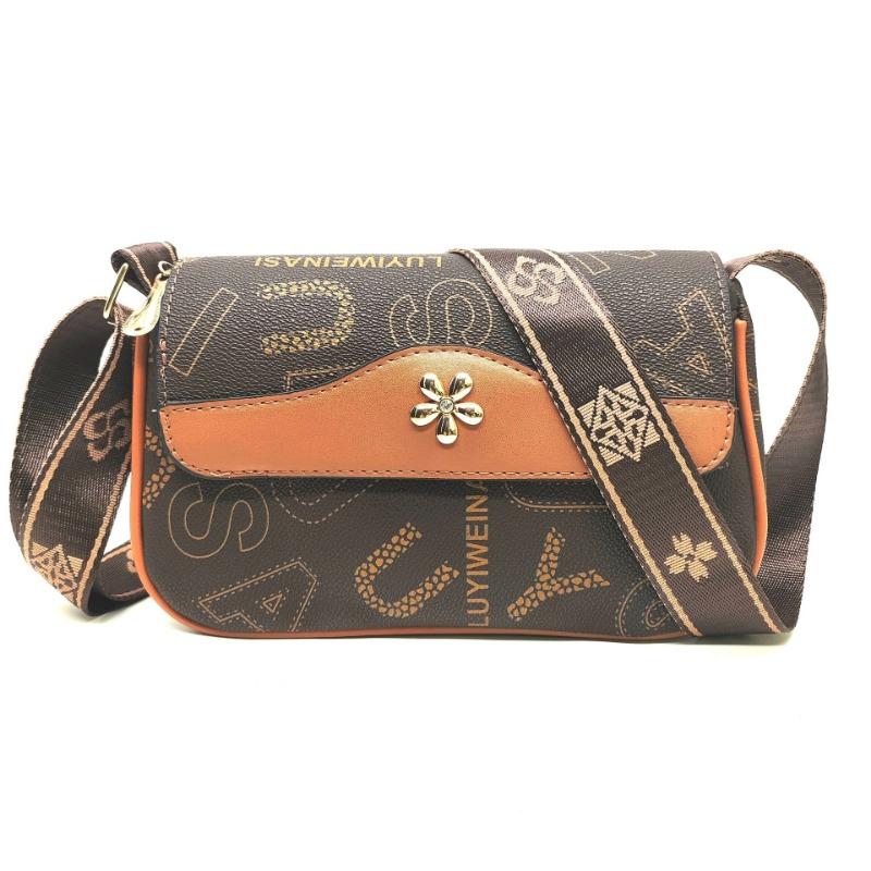 New Fashion Trend Mom Ladies Oblique Span Bag Soft Leather Cover Mobile Phone Change Bag Female