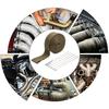 50mm*10m Motorcycle Heat Exhaust Pipe Heat Shield Thermal Tape  Wrap Insulation Kit Fiberglass Exhaust Tape With Stainless Ties