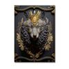 Metal Sculpture Gorilla King Canvas Painting Print Golden Lion Tiger Deer Bull Poster Art Animal Statue Picture Wall Decoration
