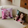 Idol Kpop Style L-Leeseo Cushion Cover Pillowcase Anti-Dustmite Living Room Sofa Decor Cushion Room
