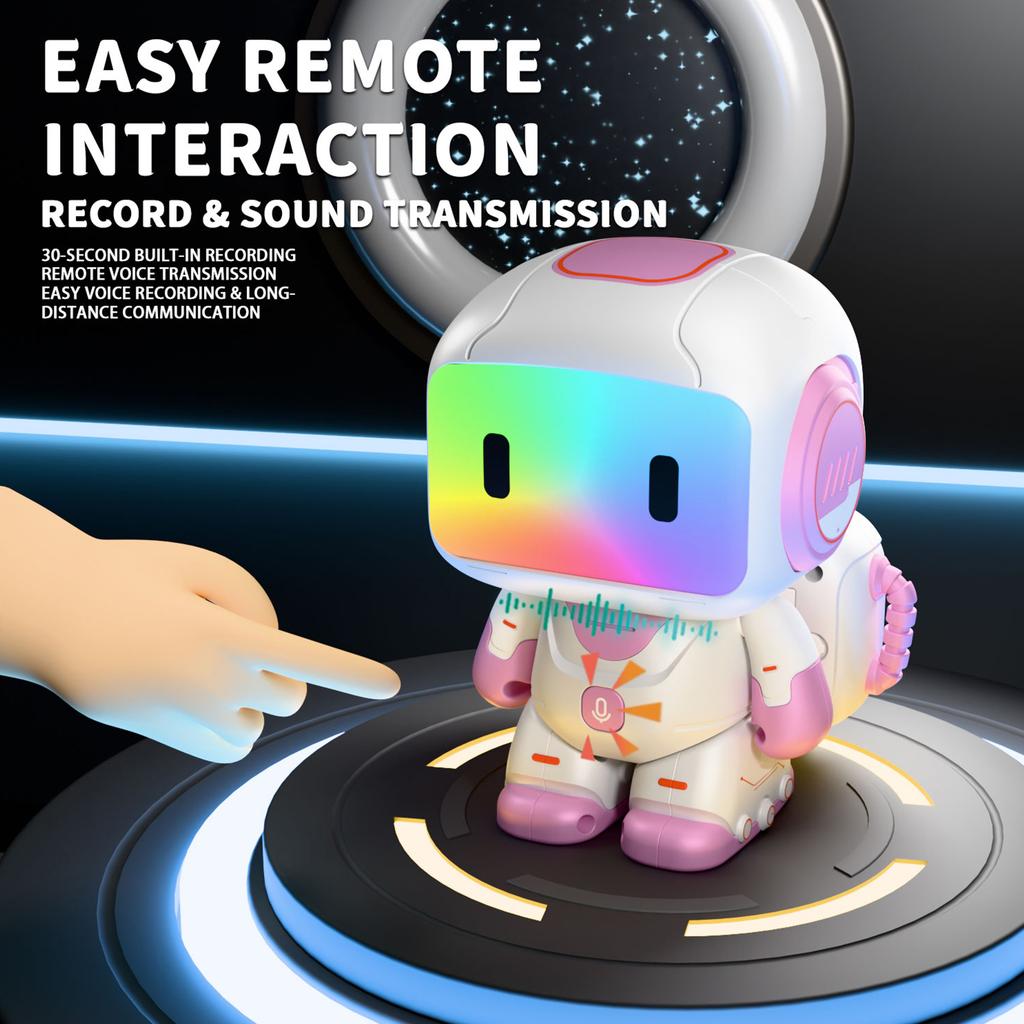 2.4G RC Robot, Intelligent Programmable Robot with Detachable Controller, Voice Recording, Dancing, Walking, Sliding,