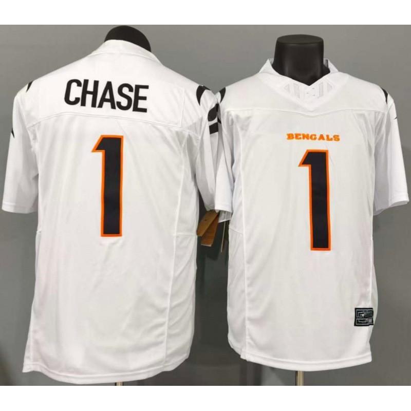 Cincinnati Bengals NFL Jersey de Fútbol Ropa para Aficionados Uniforme Blanco del Equipo Hombre