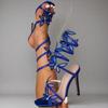 Sexy Luxus Kristall High Heels Sandalen Strassspirale mit Stil Stilettos Sandalen Sommer Nachtclub Party Abschlussball Schuhe