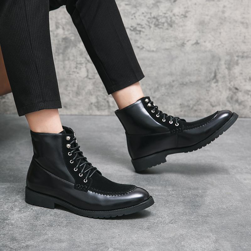 Pánské outdoorové boty šněrovací oxfordky Černá Pohodlné kotníkové boty Pánské boty odolné proti opotřebení Šněrovací krátké pánské boty na motorku