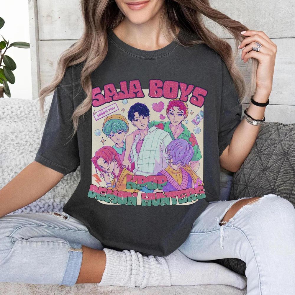 

Demon Hunters Kpop Shirt Saja Boys Kpop Shirt Kpop Demon Hunters Merch Kpop Demon Hunters Group Shirt Gift For Huntrix Fan 2XL