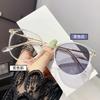 Sensitive Color-Changing Myopia Glasses Men'S Anti-Blue Light Color-Changing Glasses Fashion Oval Plain Gray Myopia Glasses