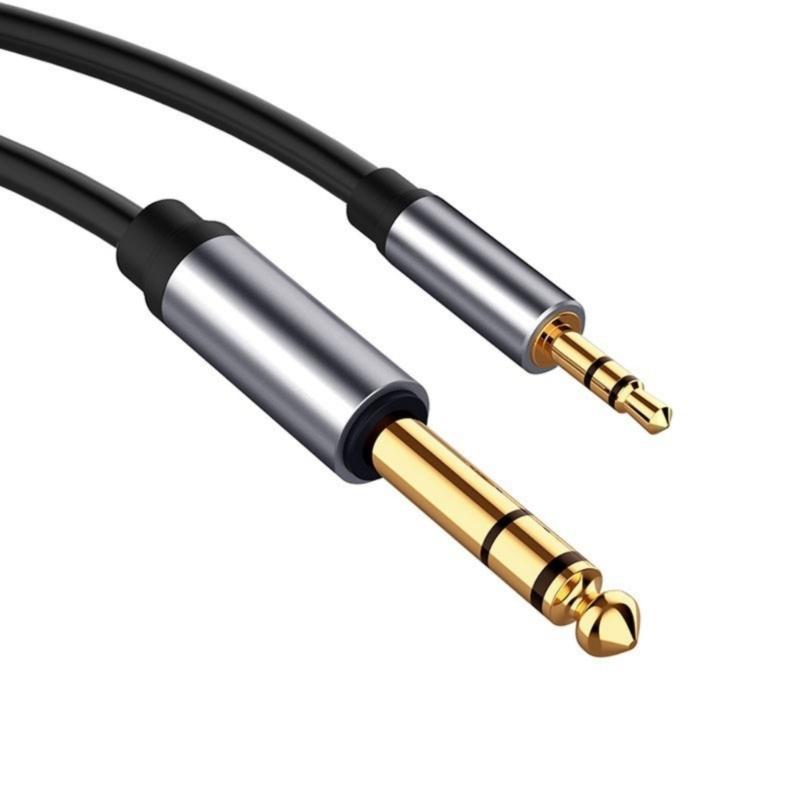 Durability 3.5mm To 6.35mm Audios Cable for Connecting Smartphones Tablets Laptops To Amplifiers for Guitar, Laptop,