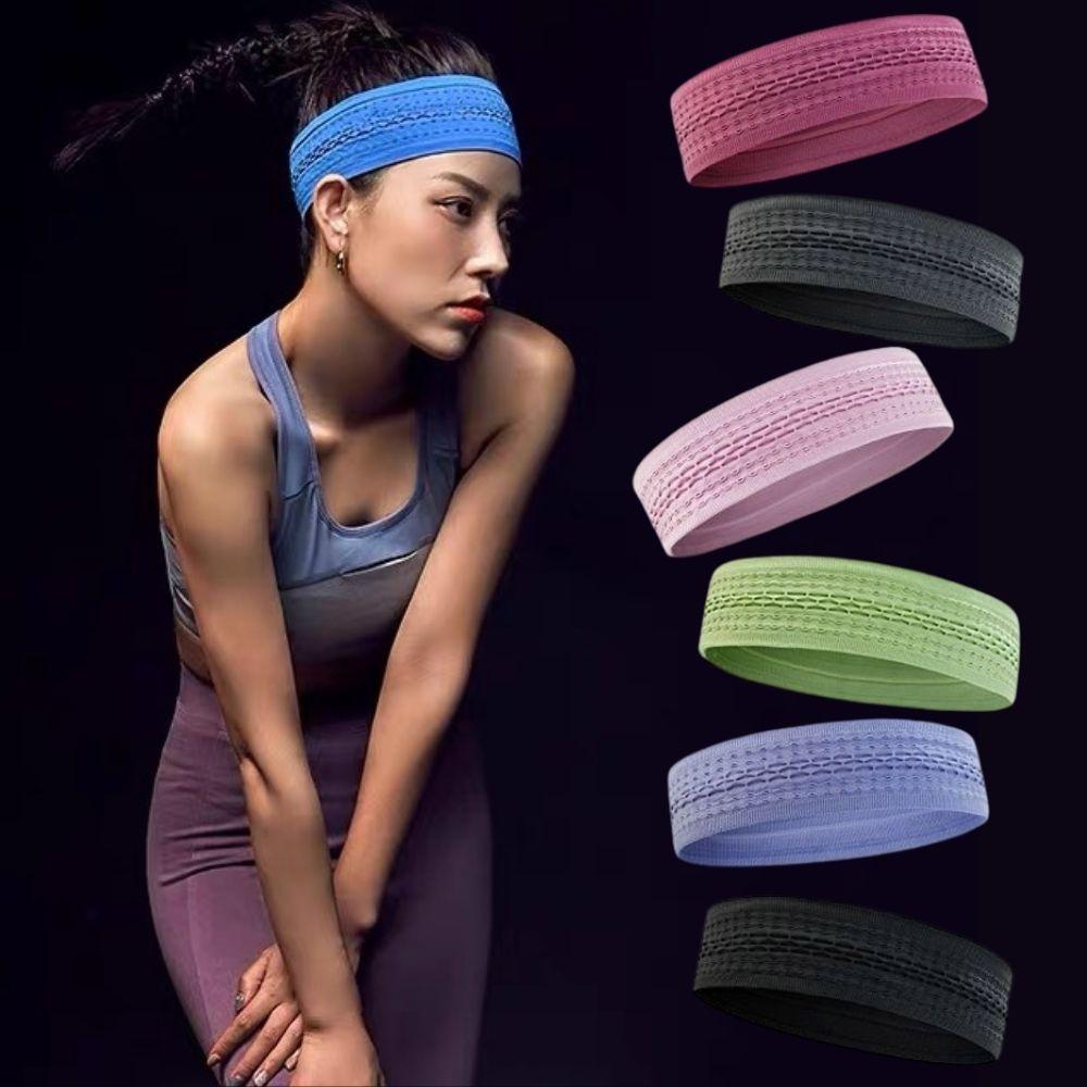 Fascia Sportiva Monocolore Semplice per Uomo Donna Base Antiscivolo Assorbi Umidità Allenamento Corsa Yoga Fascia per Capelli Fascia Elastica