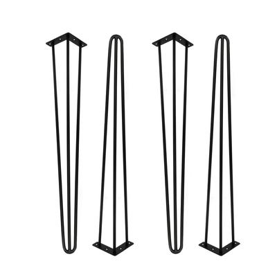 Set Hairpin legs Loft 4 stuks, mat zwart, hoogte 71 cm