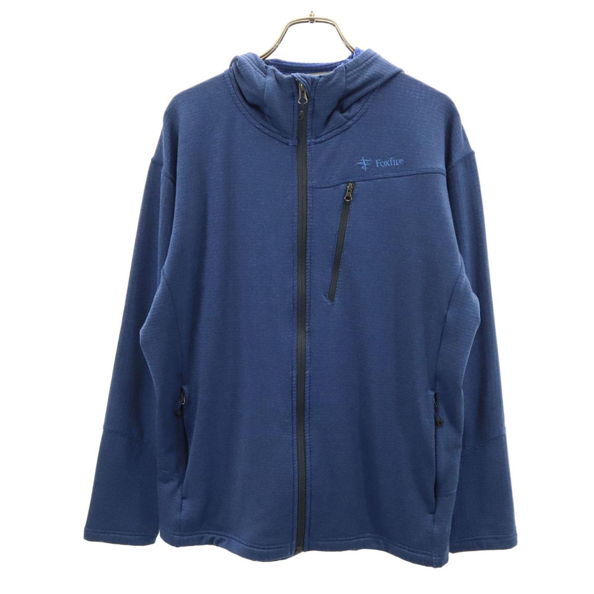 

Foxfire Long sleeve Zip hoodie Navy Back fleece Men s Used