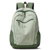 Colorblock Nylon Schulrucksack mit Reißverschlusstasche vorne Lässiger Leichter Tagesrucksack für den täglichen Gebrauch