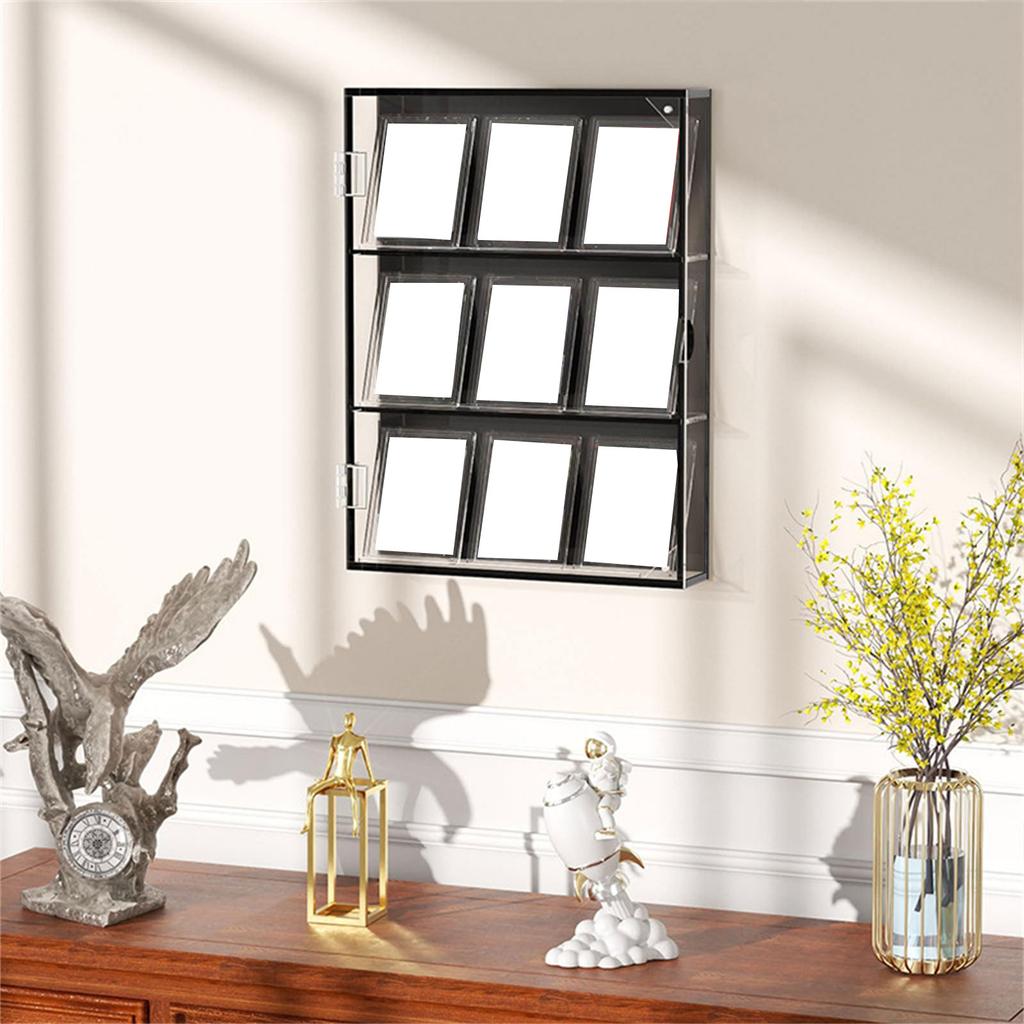 Acryl Sportkarten Vitrine Wandvitrine für Sammelsportkarten Zarter Acrylrahmen mit Glas