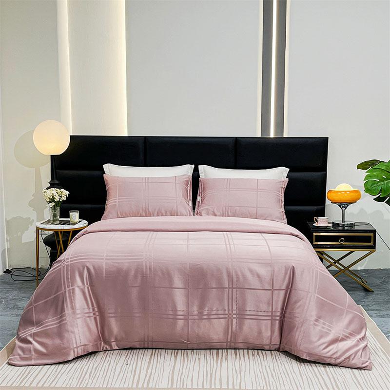 

Luxury Glossy Jacquard Duvet Cover Set High-Quality Solid Satin Soft Quilt Cover Kits Four Seasons Home Accessories for Bedroom 175x220cm 3pcs set