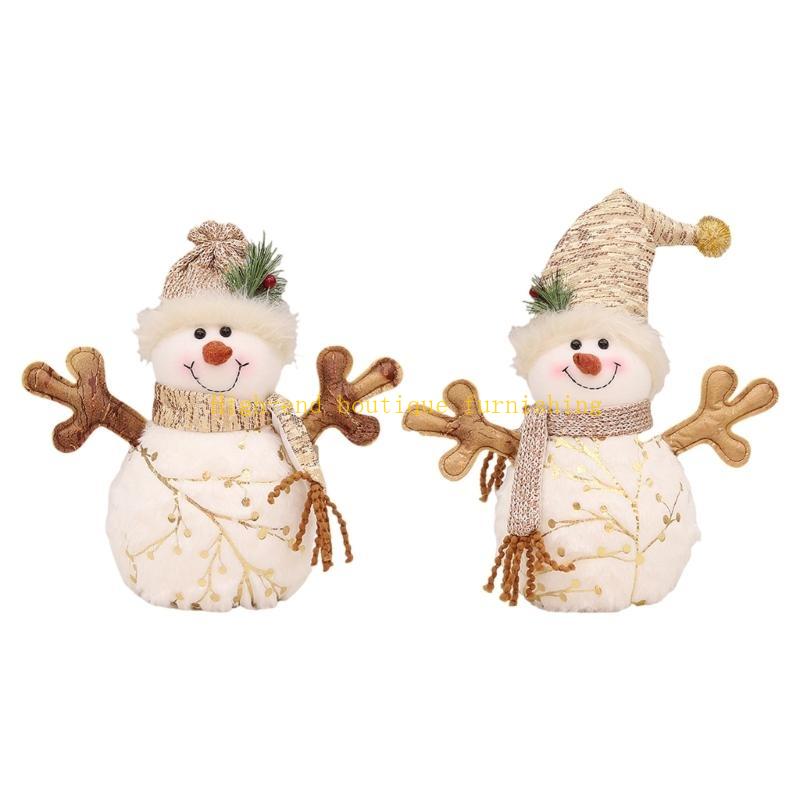 Seasonal Decoration Snowman with Stylish Handmade Christmas Table Ornament
