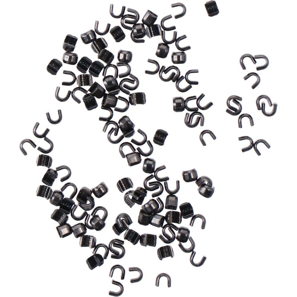 100Pcs 0.2*0.16inch U Shape Zippers Stopper U  Shape Replacement Zipper Fastener Lock  Handbags