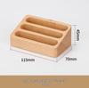 Black Walnut Desktop Business Card Holder – Large Capacity Solid Wood Display