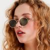 New Metal Small Frame Circular Shape Sunglasses Women'S Brand Designer Fashion Sun Glasses Women Outdoor Travel Eyewear Uv400