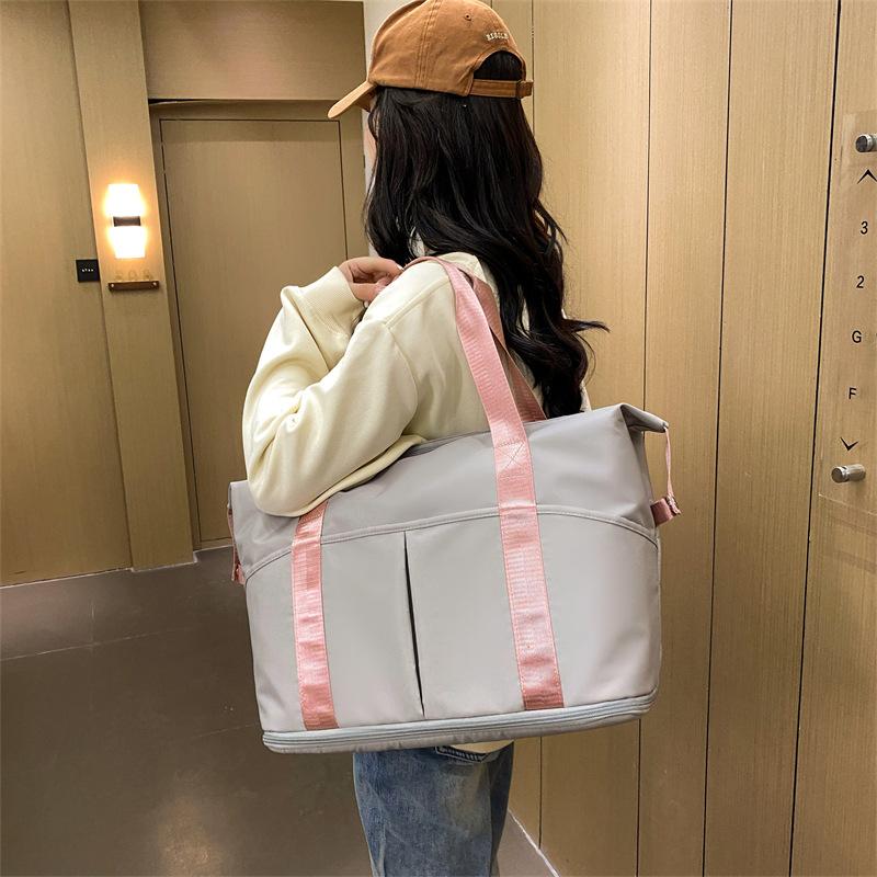 Expandable short-distance travel bag, women's large-capacity wet and dry separation sports yoga fitness bag, maternity storage bag