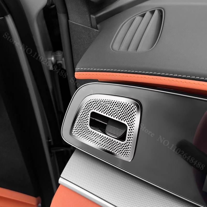 For BYD Sealion 7 Sea Lion 07 EV Stainless Steel Car Central Control Air Vent Cover Trim Auto Interior Modification Accessories