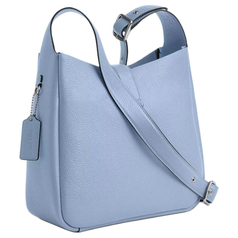Coach Hadley 25 Logo Adjustable Strap Leather Shoulder Bag Medium Women's Blue
