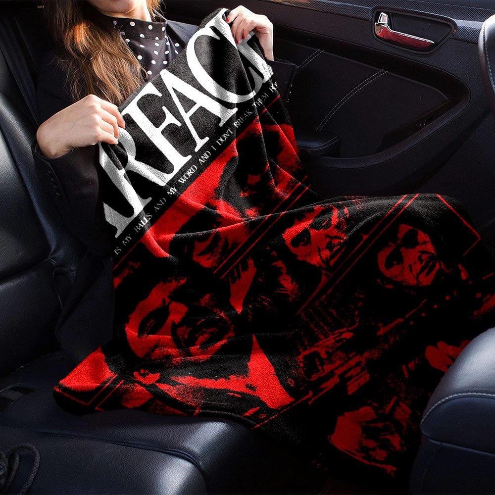 1pc Scarface-Inspired Flannel Blanket - Soft Cozy All-Season Throw for Bedroom, Sofa, Camping, Travel - Perfect Gift for Movie FansB32