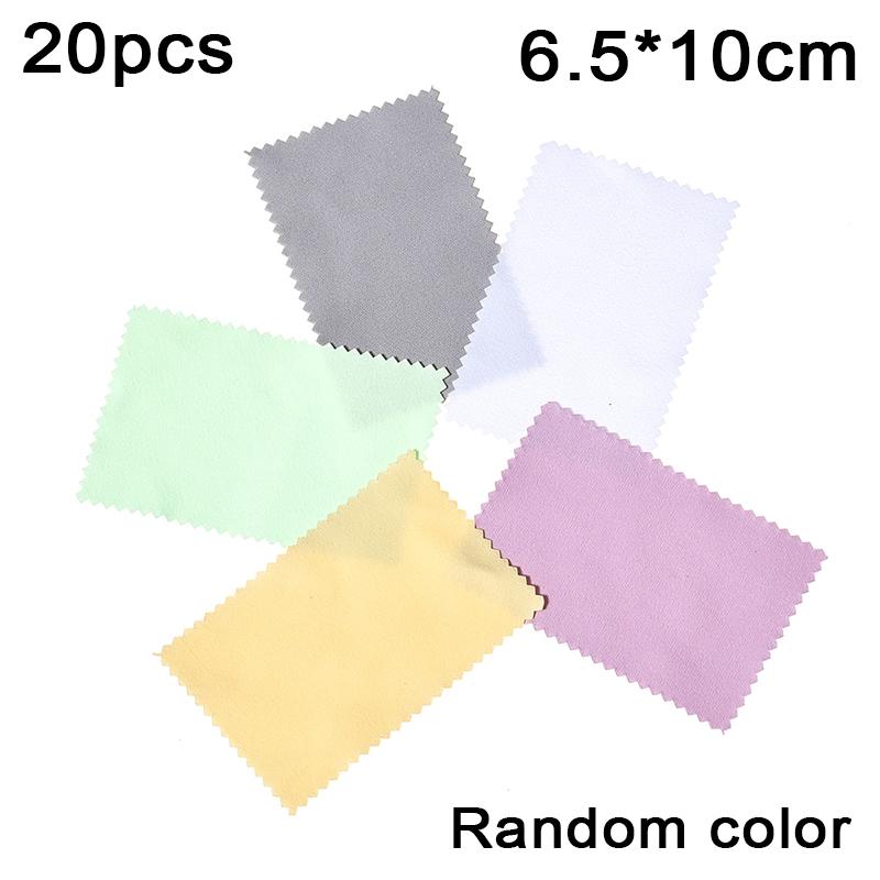 1-20pcs Silver Gold Polish Cloth Cleaner Wipe for Metal Jewelry Shiny Tool Glasses Ring Bracelet Cleaning Polishing Soft Clothes