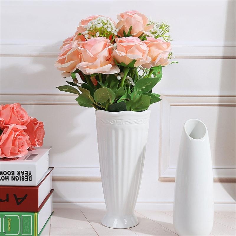 12Pcs Artificial Rose Flower Realistic Simulation Rose Bouquets for Home Garden Decoration, Wedding Flower Arrangements