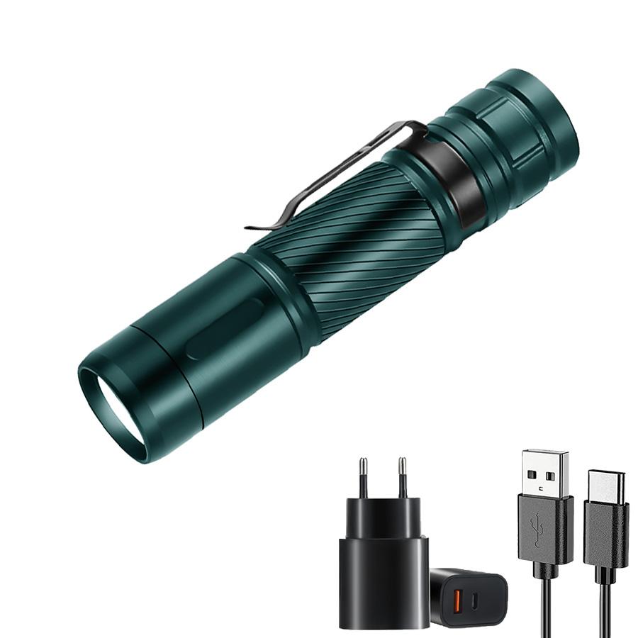 XIWANGFIRE SC8 LED Flashlight 1000LM 18650 Flashlights Portable Pen Clip Rechargeable 1500mah Super Bright IPX6 Emergency Torch