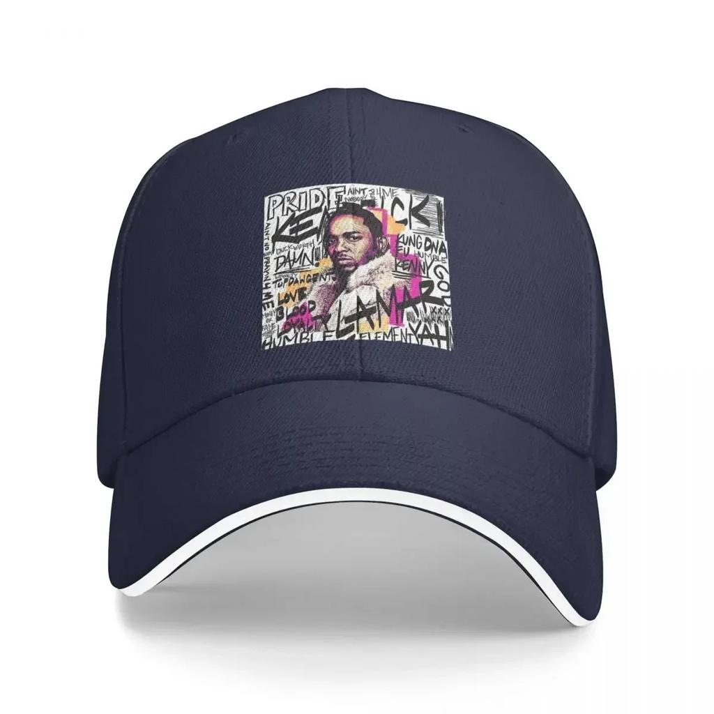 Hip Hop Rapper Baseball Cap Kendrick Lamar Outdoor Sports Sunscreen Trucker Hat Men Adult Fitted Retro Custom Logo Snapback Cap