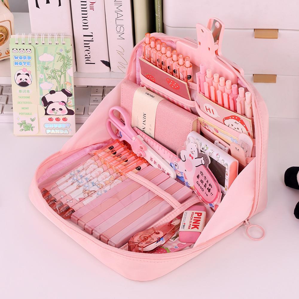 12-Layer Penicl Case Large Opening Multi-Compartment Stationery Bag Stationery Organizer Large Capacity Pen Bag Students