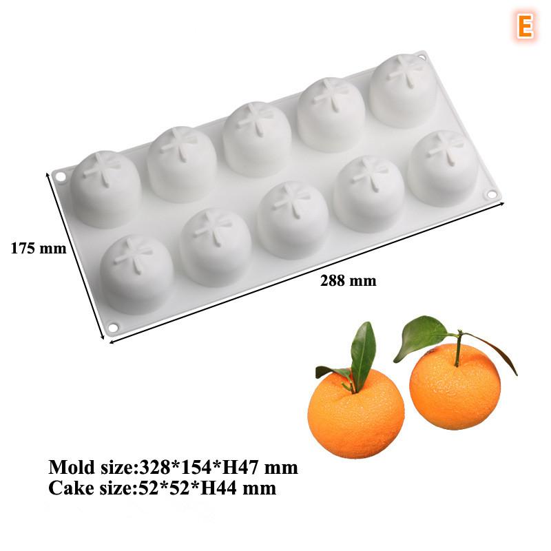 Durable Silicone Orange Fruit Mold Cake and Jelly Pan with Multiple Cavities Reusable Mould for Baking Treats in Any Kitchen