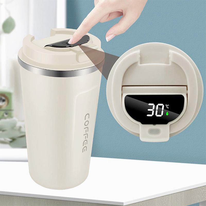 Smart Coffee Tumbler Thermosbecher mit intelligenter Temperaturanzeige 510 ml tragbarer Reise-Vakuum-Kaffeebecher Auto-Wasserbecher