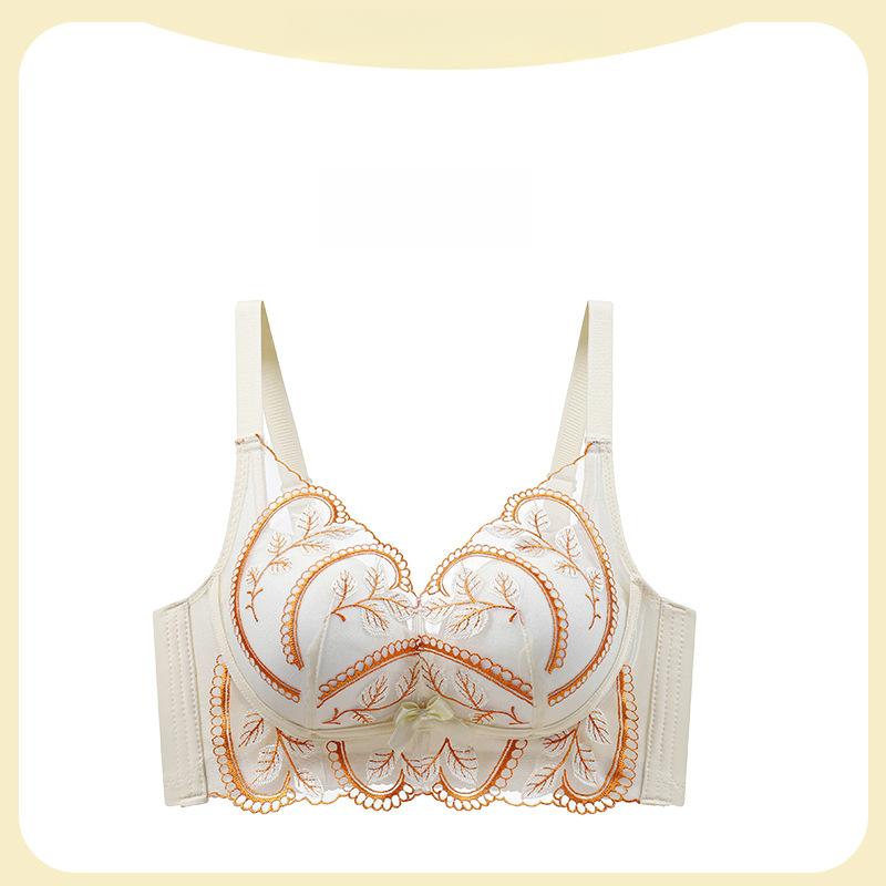 Embroidered Women's Underwear Gathering Bra Anti Sagging Bra Sexy Lace Plus Size Bra
