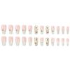 24Pcs Flowers Press on Nail False Nail Designs Floral False Nail Stick on Nail for Women Nail Manicure Decoration
