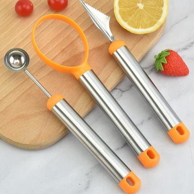 Stainless Steel Fruit Baller, Fruit Carving Platter Tool, Cooking Tool, Food Decorative Carving Knife.